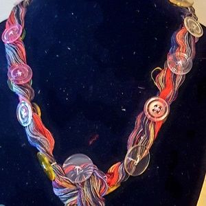 Handmade fiber necklace